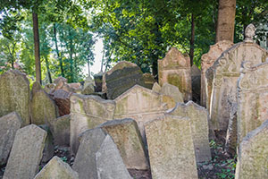 Tombstones in a Cemetary